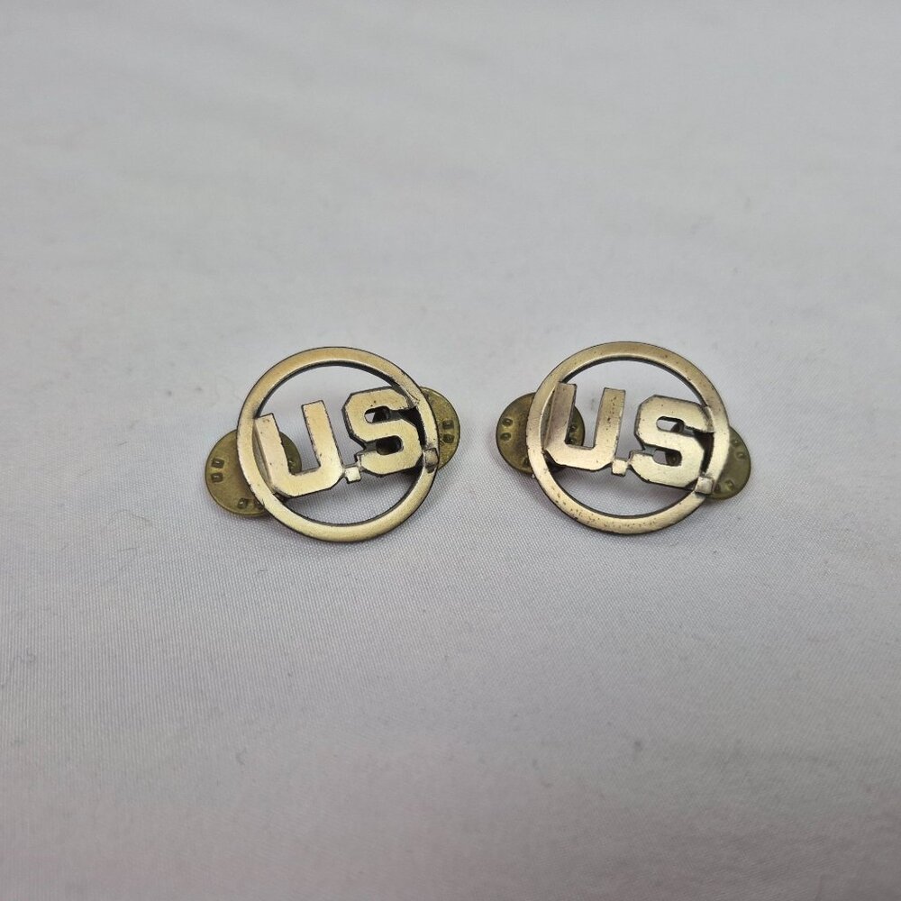 U.S. Army Collar Insignia Pins (2) 1970's Issued VINTAGE EXCELLENT CONDITION!!!